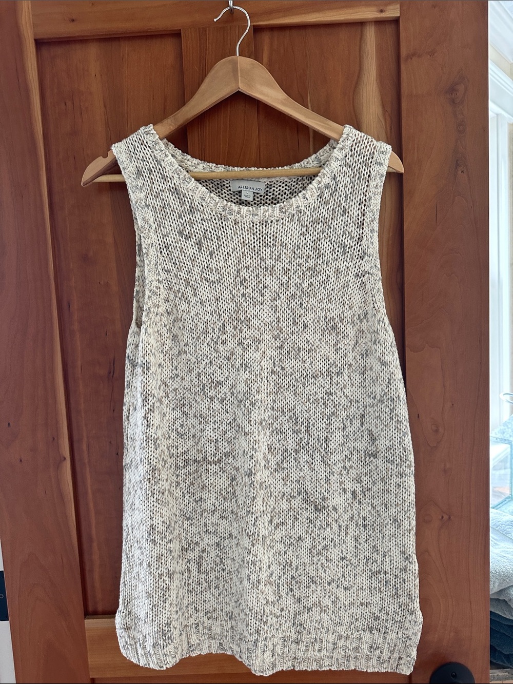 Allison Joy Marled Cream Knit Sleeveless Tank